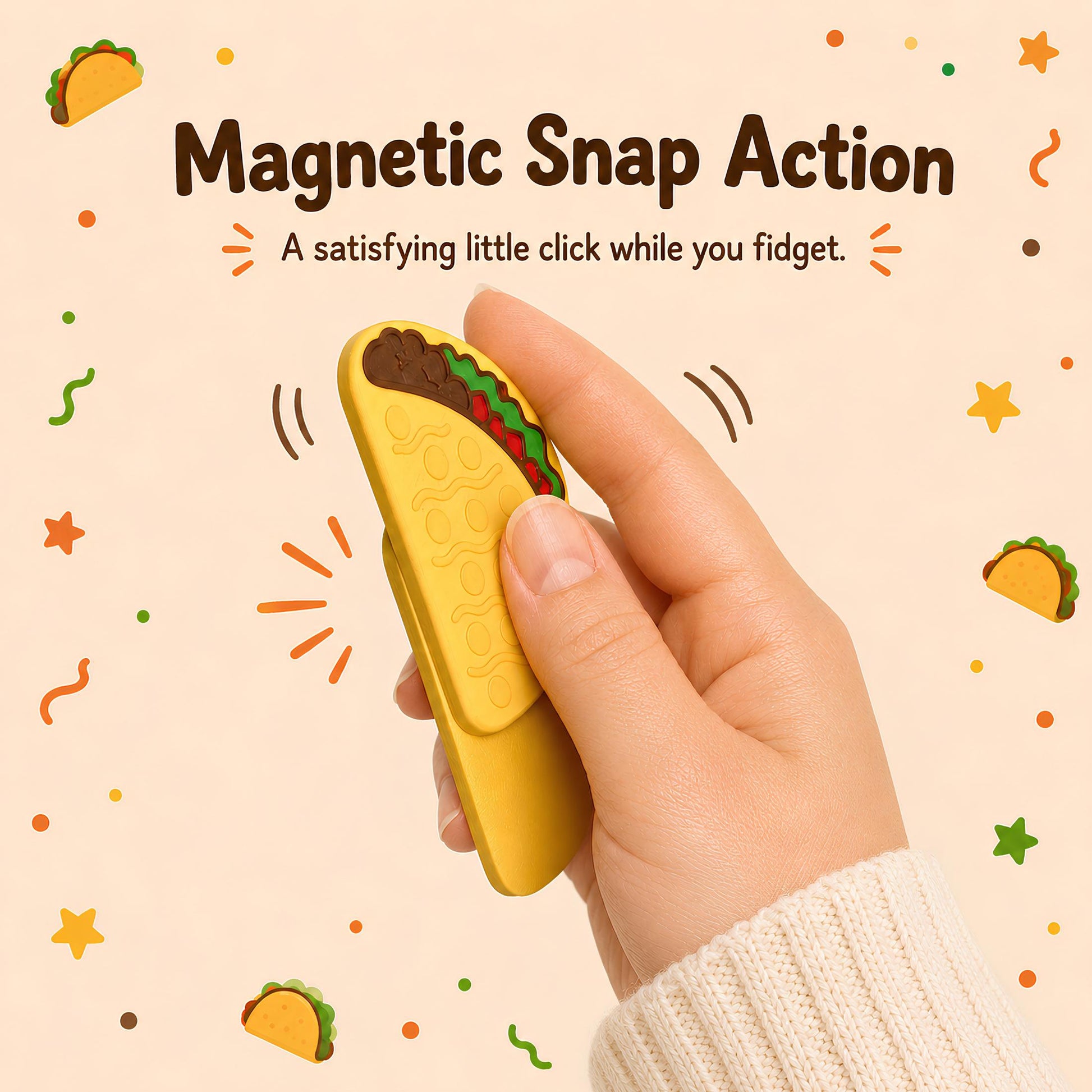 Taco Magnetic Fidget | Coworker Desk Gift