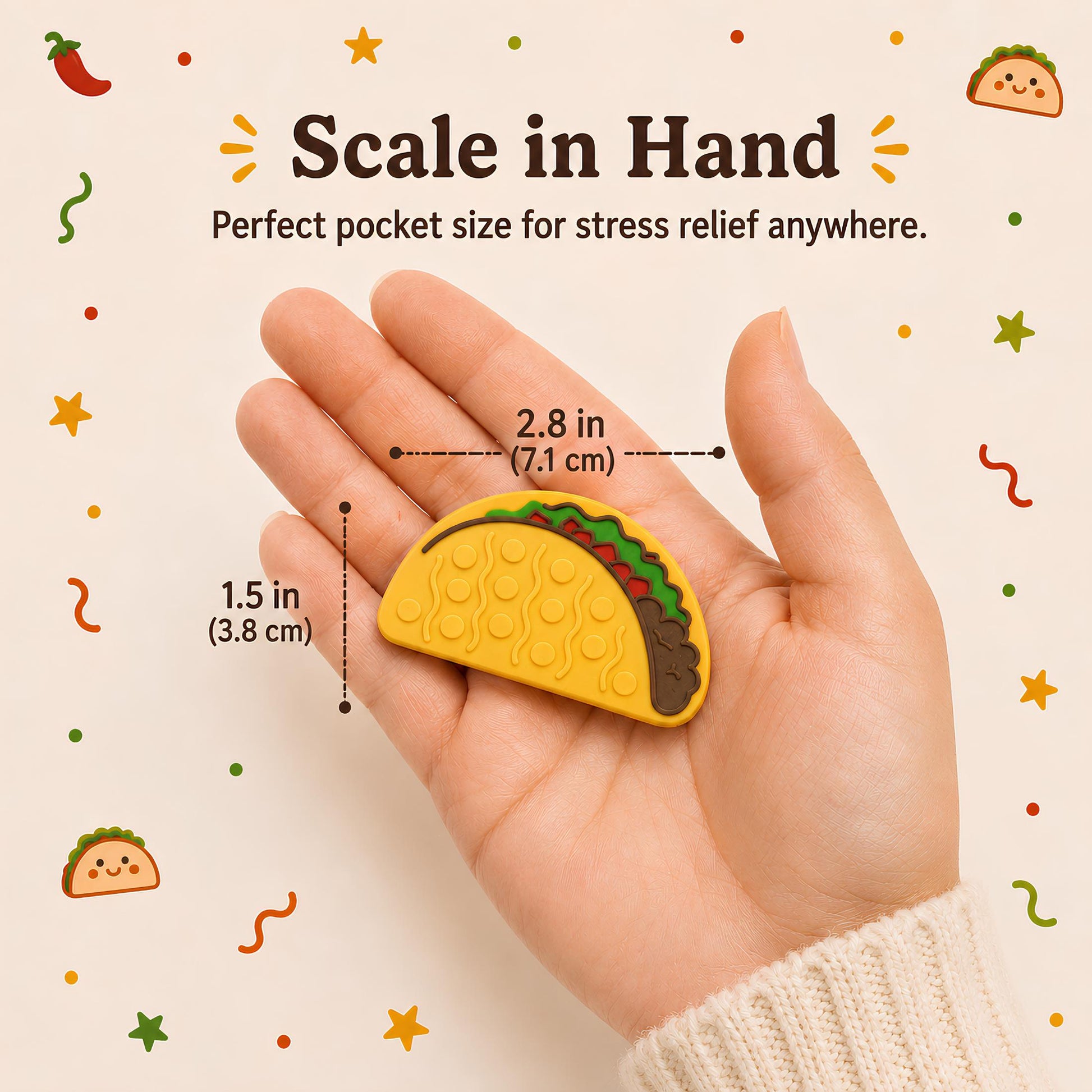 Taco Magnetic Fidget | Coworker Desk Gift