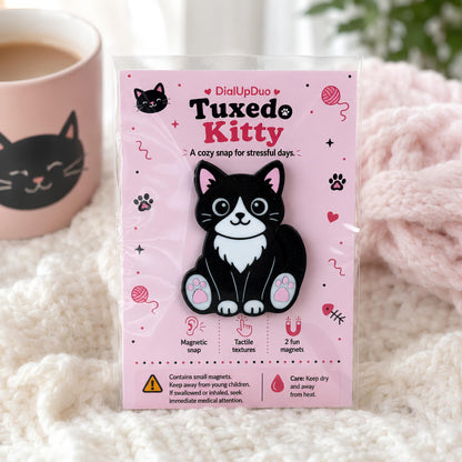 Tuxedo Cat Magnetic Fidget | Sensory Desk Gift