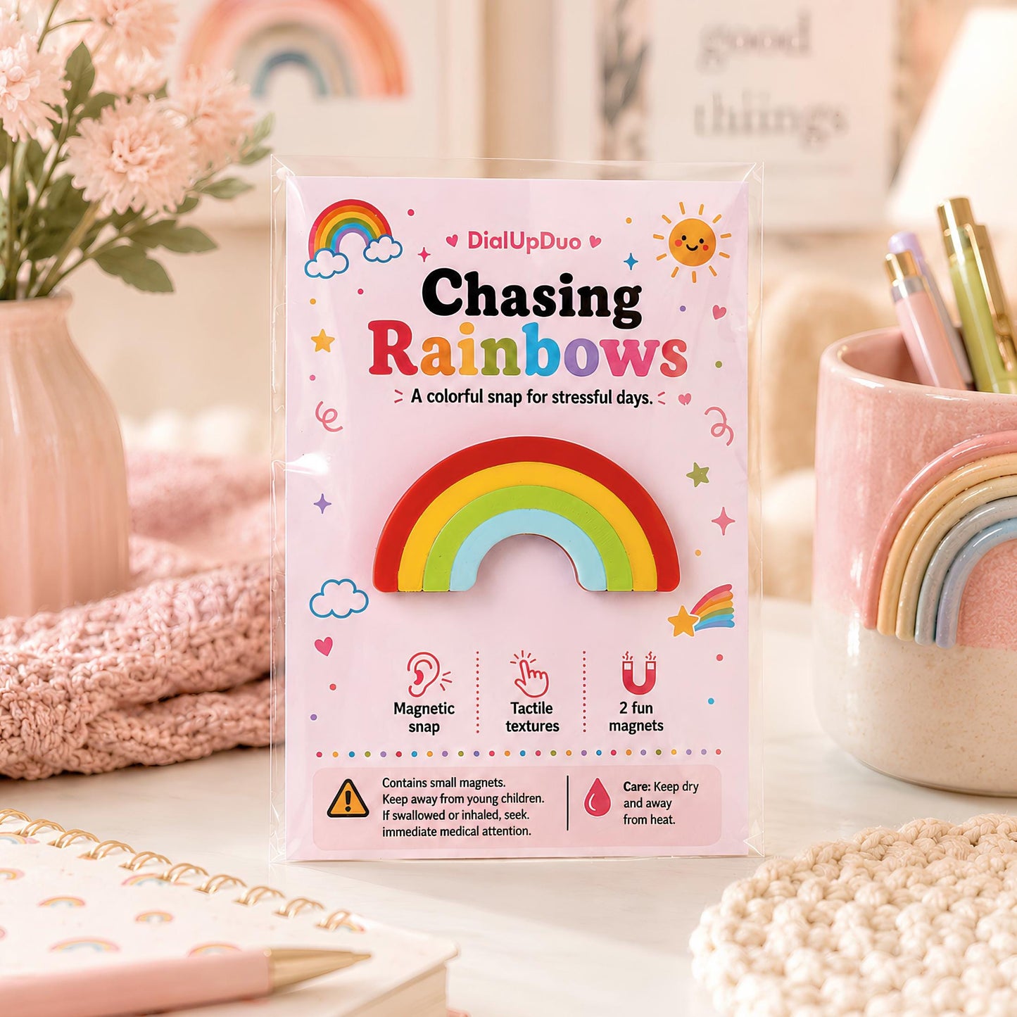 Rainbow Magnetic Fidget | Colorful Stress Relief Gift