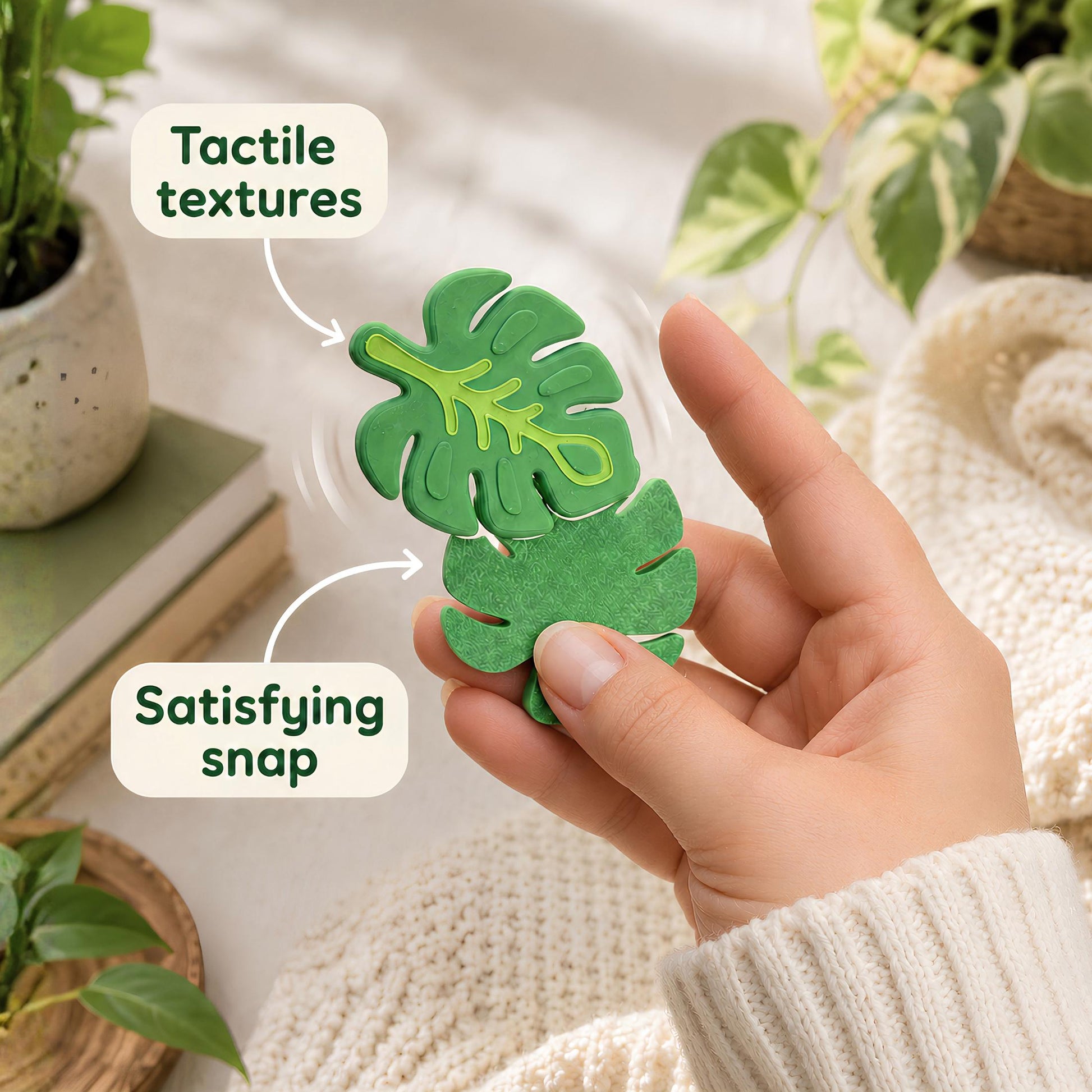 Monstera Leaf Fidget | Plant Lover Stress Relief Gift