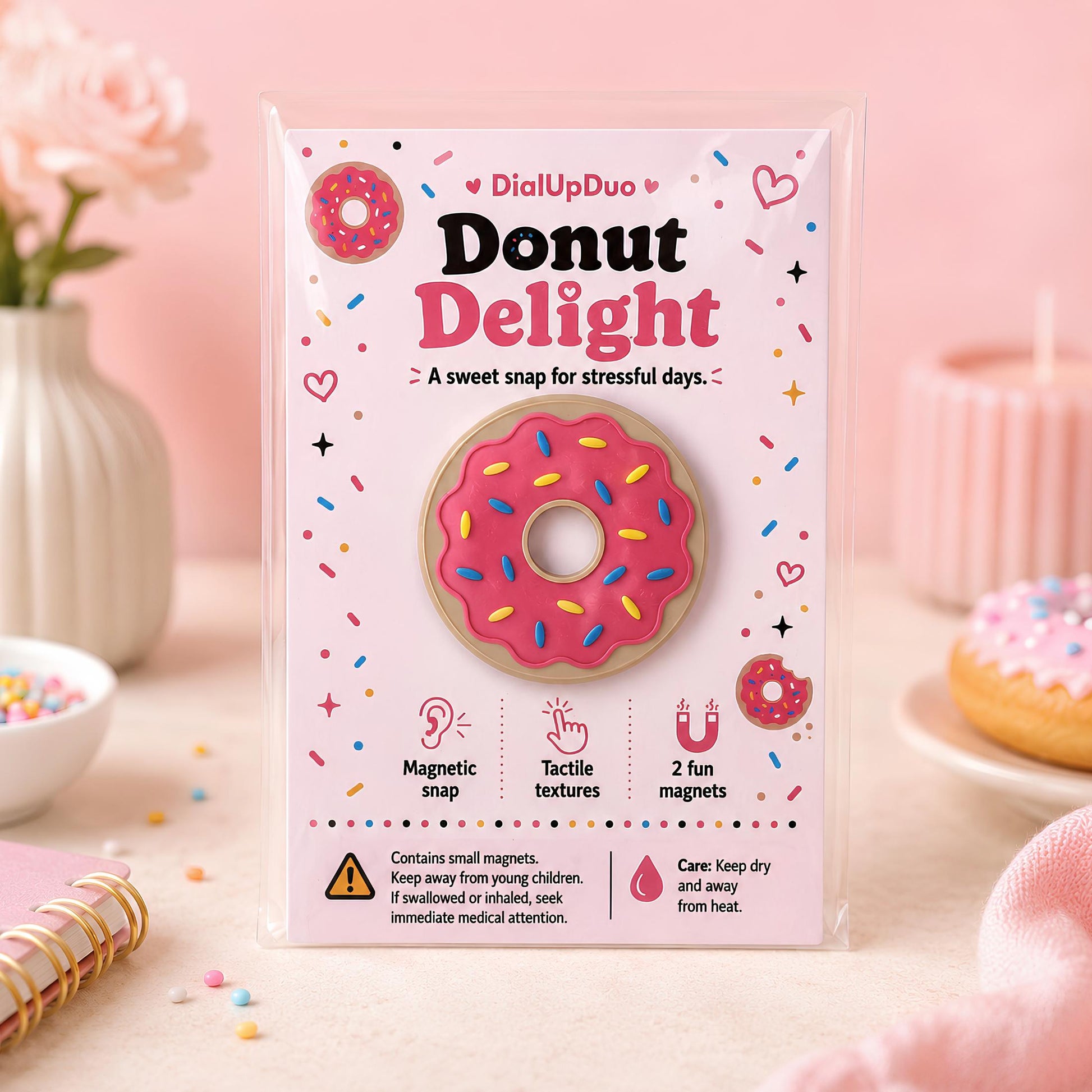 Donut Sensory Fidget | Cute Stress Relief Desk Gift