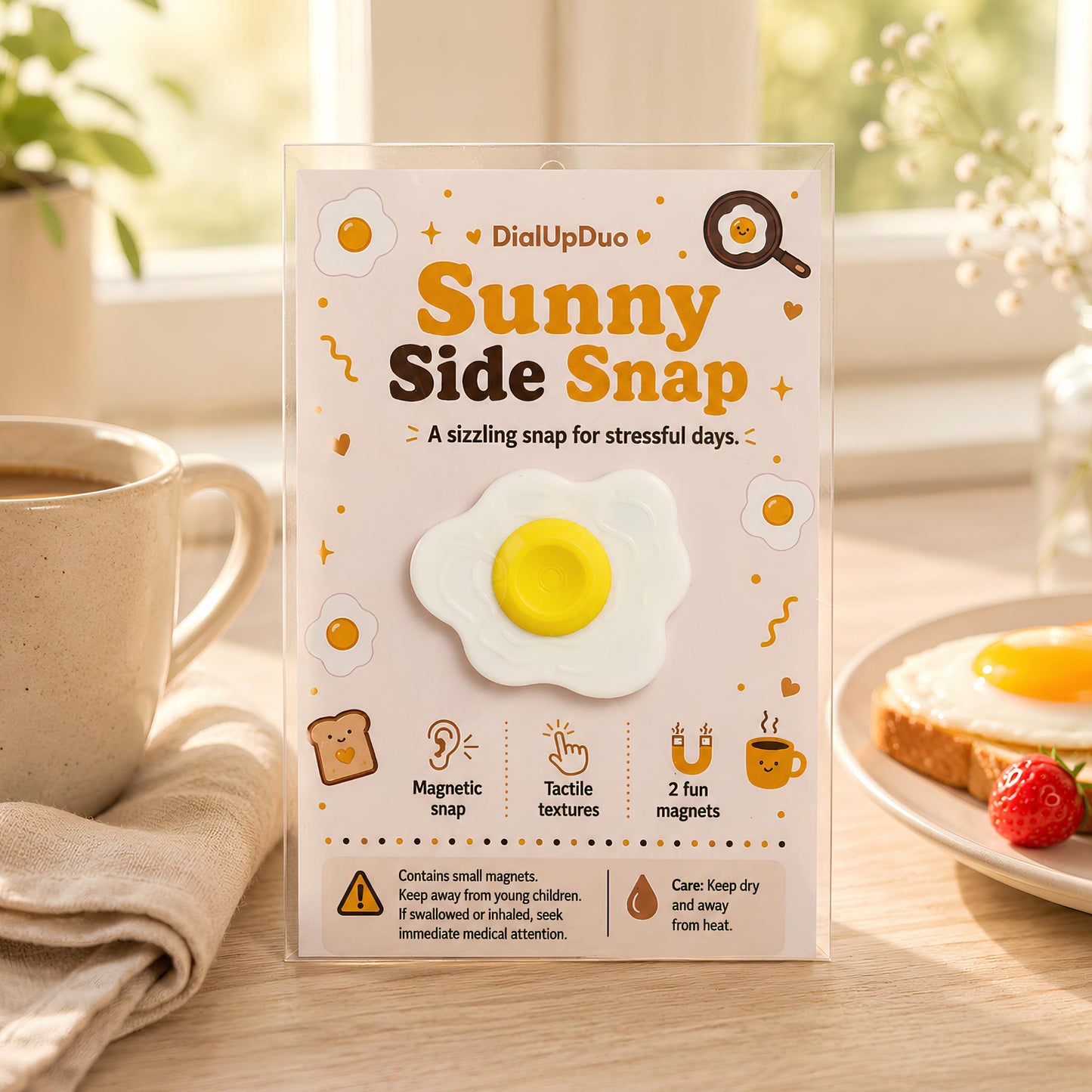 Egg Magnetic Fidget | Funny Foodie Desk Gift