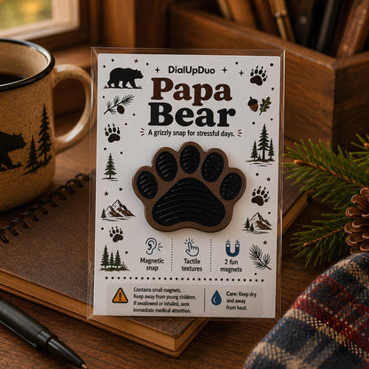 Papa Bear Magnetic Fidget | Dad Desk Gift