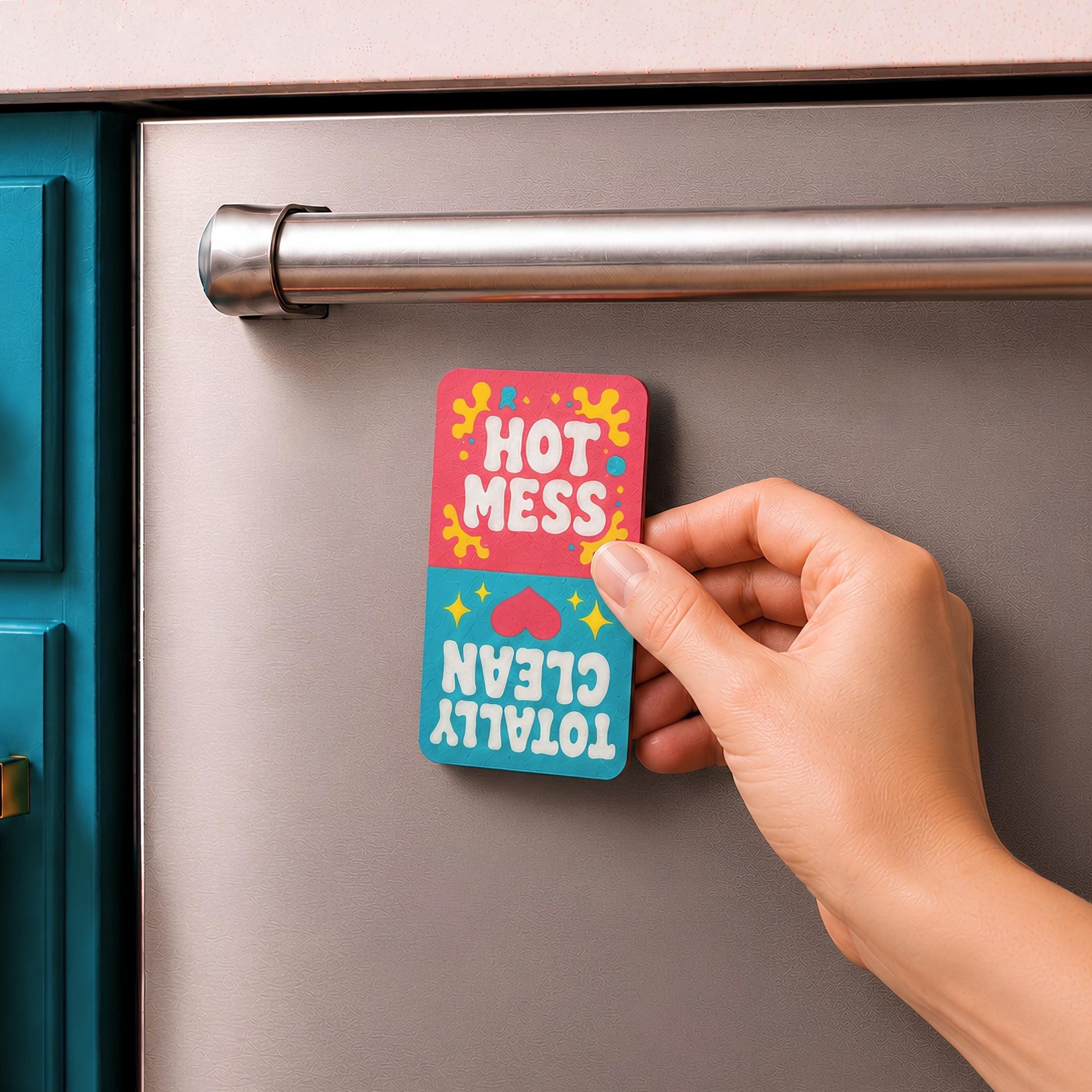 Clean Dirty Dishwasher Magnet | Pink Kitchen Gift