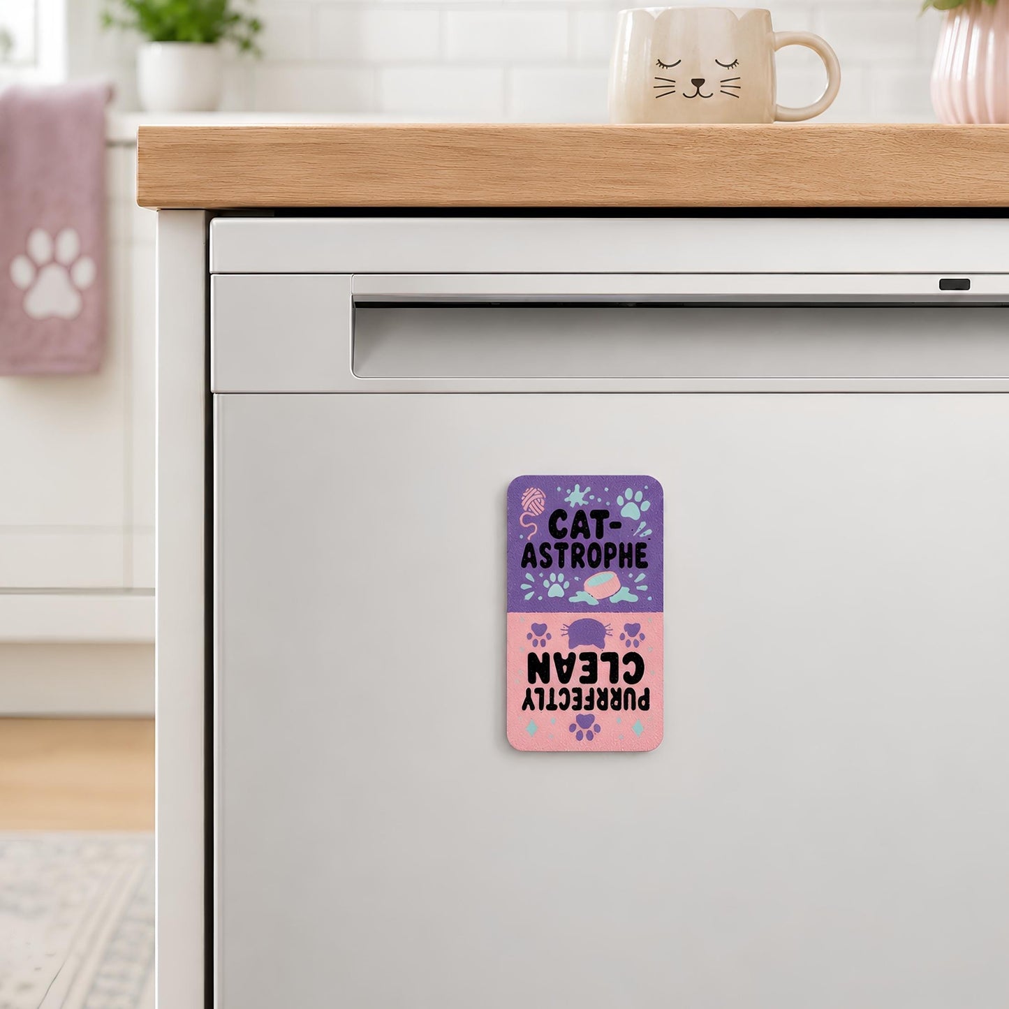 Cat Dishwasher Magnet | Funny Kitchen Roommate Gift