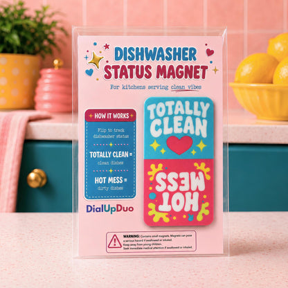 Clean Dirty Dishwasher Magnet | Pink Kitchen Gift