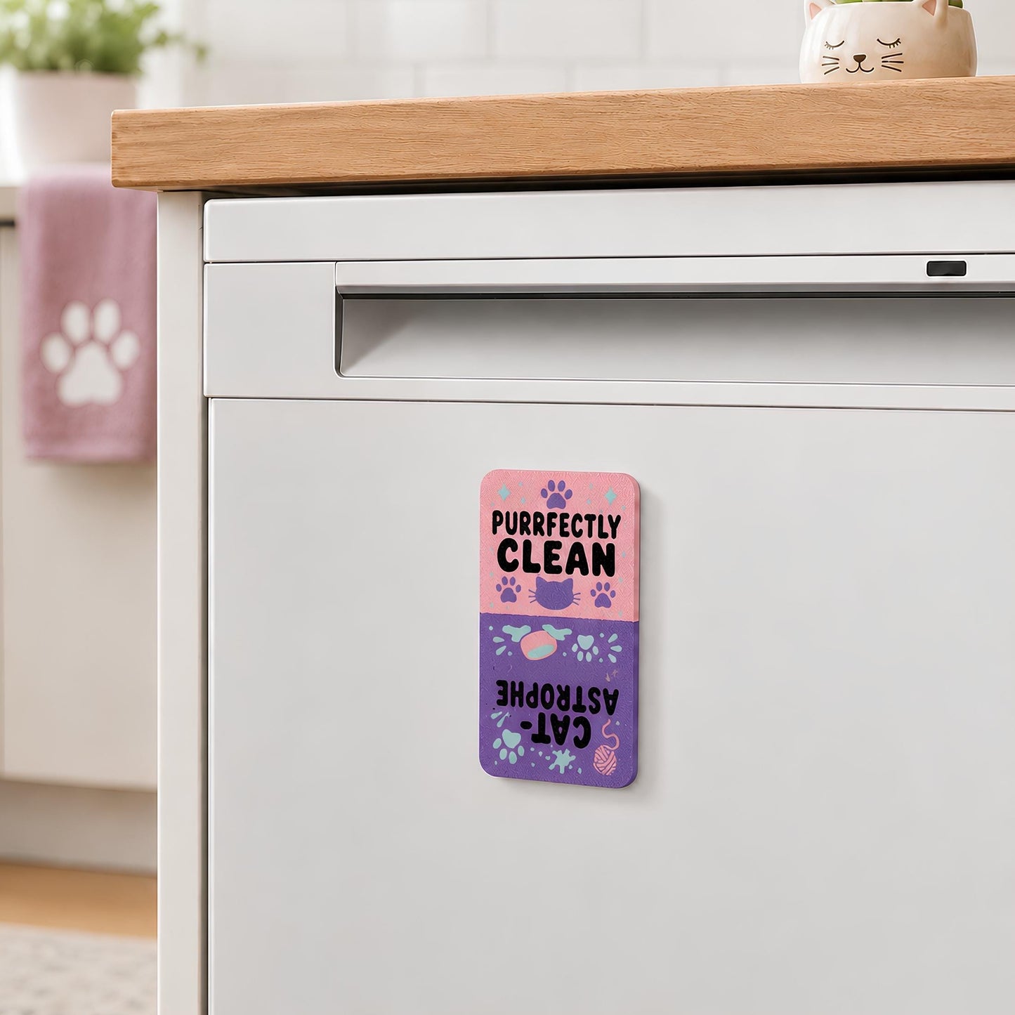 Cat Dishwasher Magnet | Funny Kitchen Roommate Gift