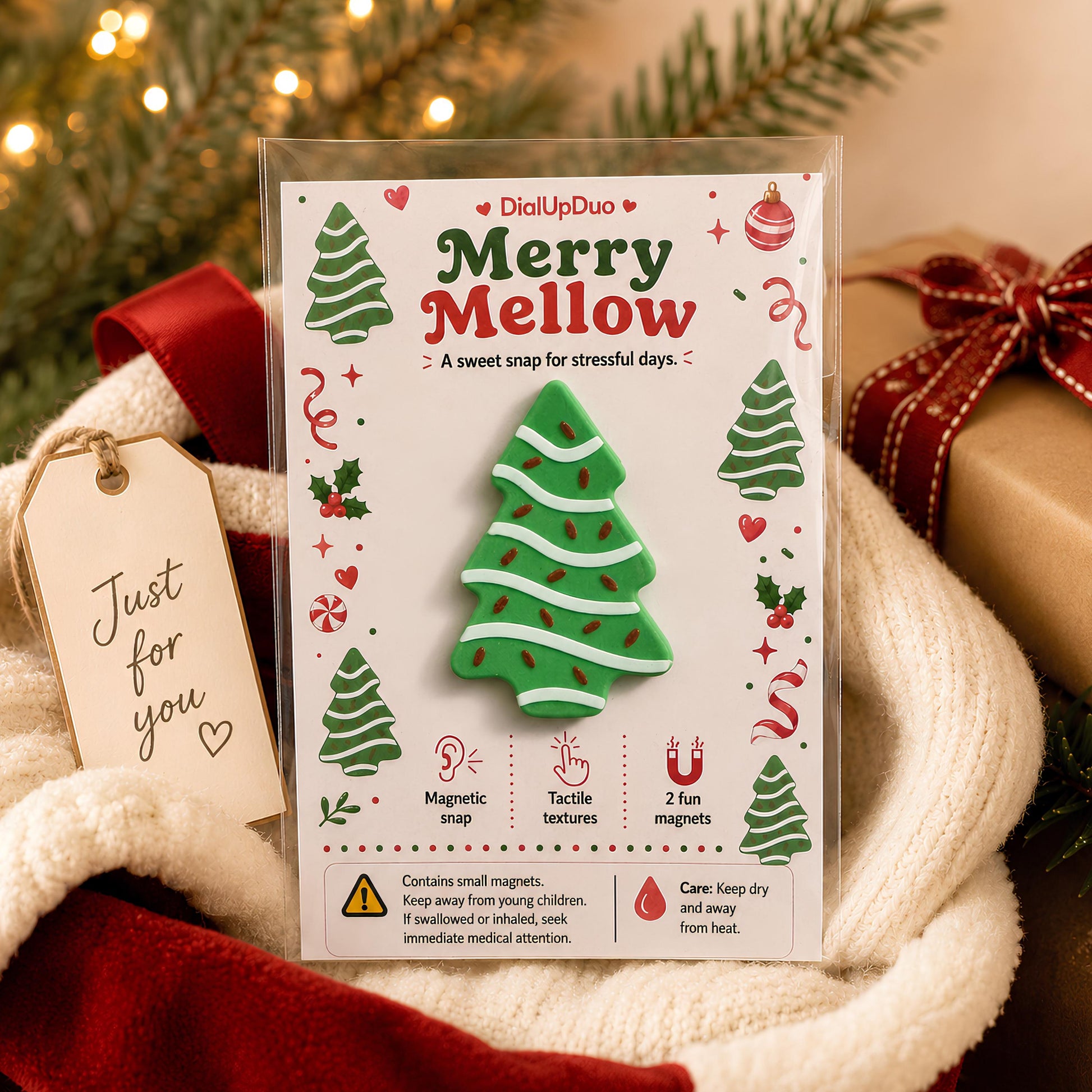Christmas Tree Magnetic Fidget | Holiday Desk Gift