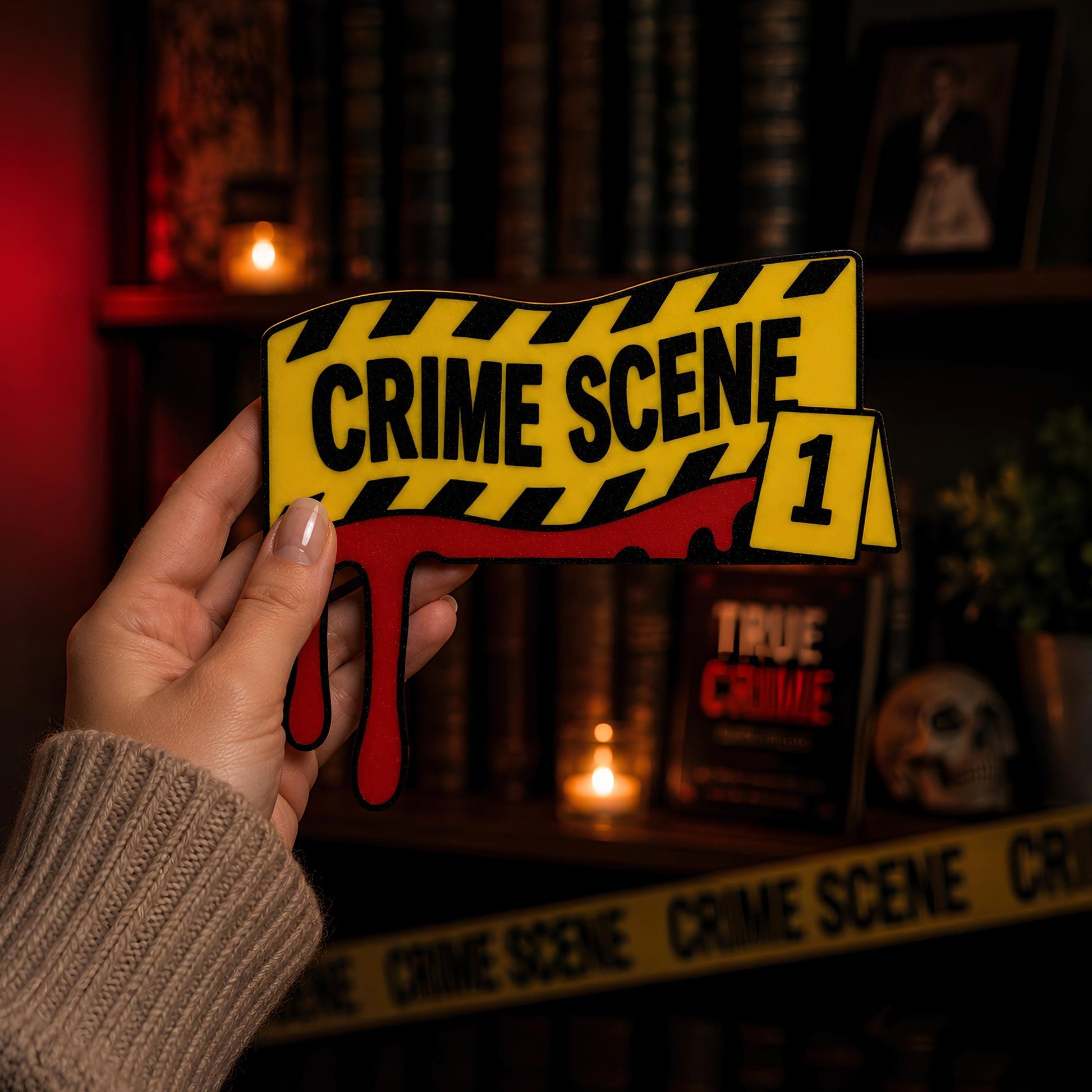 True Crime Door Topper | Murder Mystery Fan Decor