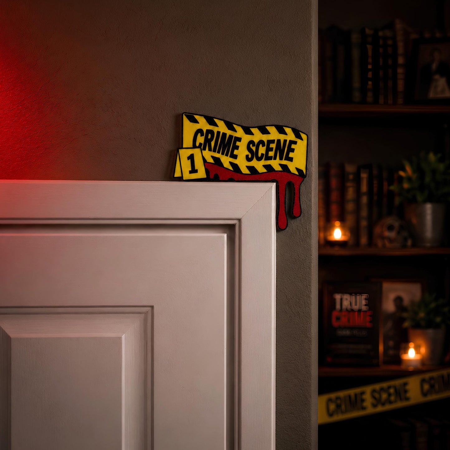 True Crime Door Topper | Murder Mystery Fan Decor