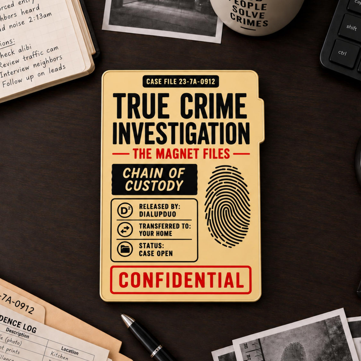 True Crime Fridge Magnets | Mystery Reader Gift