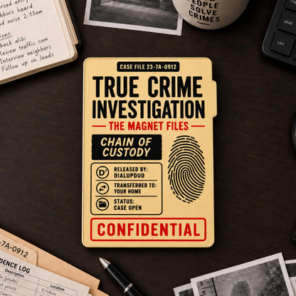 True Crime Fridge Magnets | Mystery Reader Gift