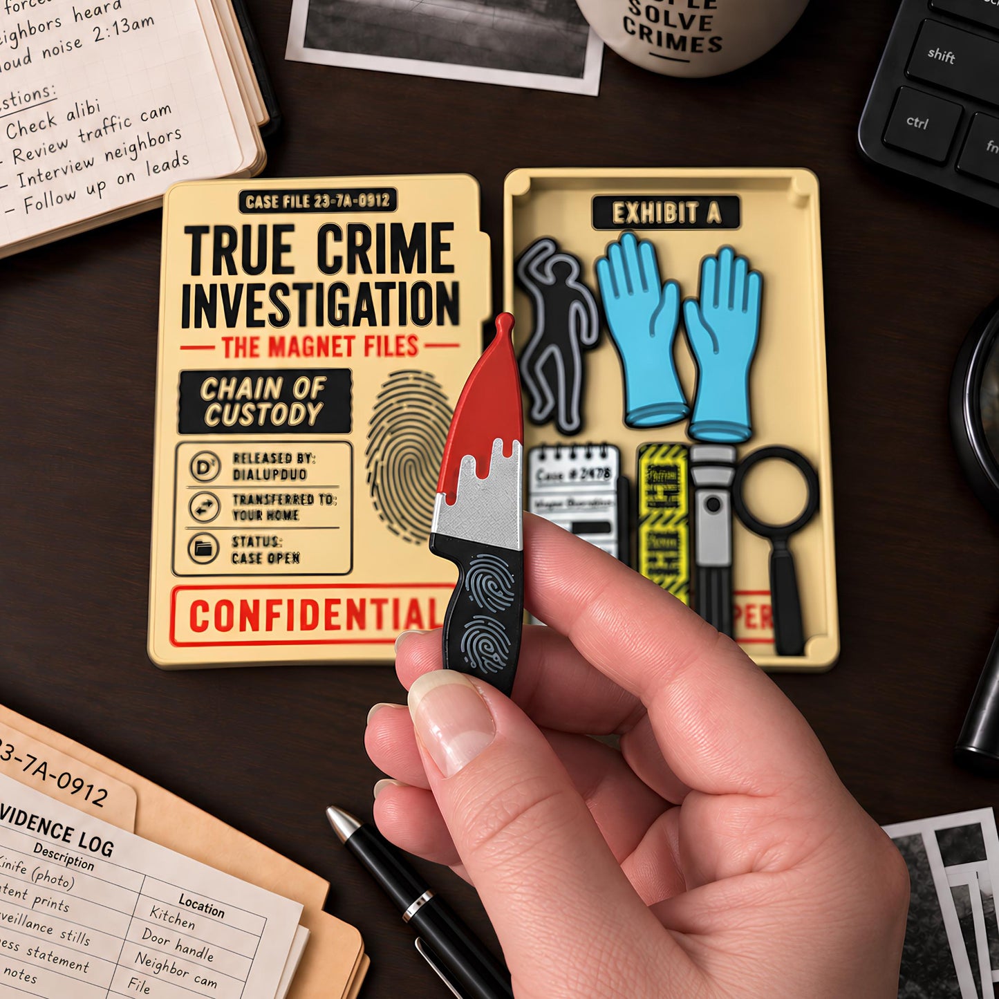 True Crime Fridge Magnets | Mystery Reader Gift