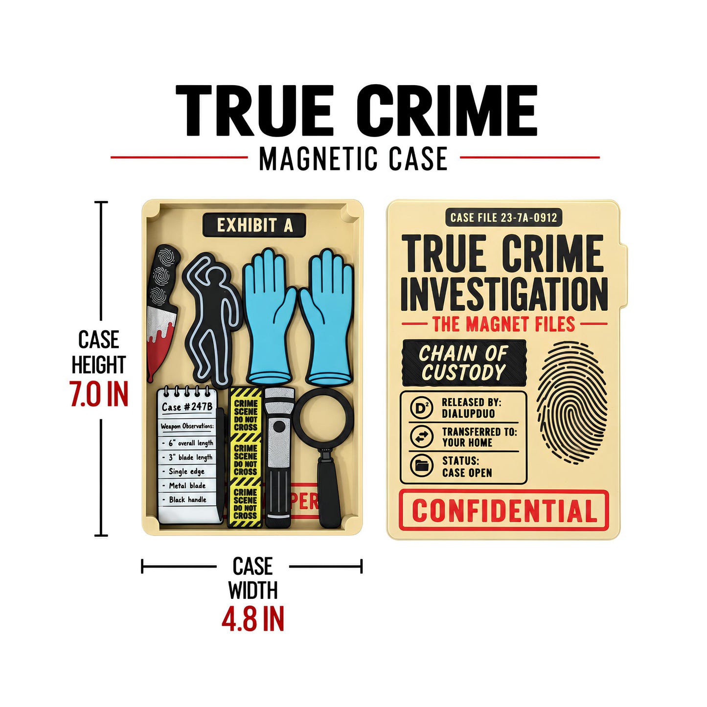 True Crime Fridge Magnets | Mystery Reader Gift